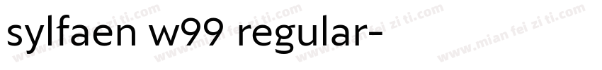 sylfaen w99 regular字体转换